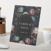 Donker en Moody Bloemen Gotisch Vrijgezellenfeest  Reclamebord Met Voetstuk (Insitu)