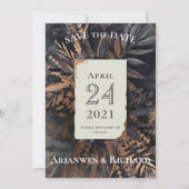 Donker en Moody Wedding redden de datum Kaart (Voorkant)