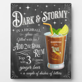 Donker en Stormy Chalkboard Recipe Fotoplaat