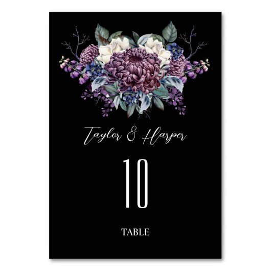 Donker esthetische Gothic bruiloft boeket Kaart (Voorkant)