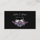 Donker esthetische Gothic bruiloft boeket Plaatskaartje (Achterkant)