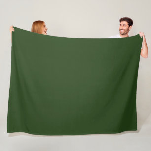 Donker Forest Green Fleece Blanket Deken