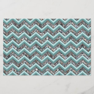 Donker gesneden glas en Blauwgroen zigzag
