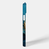 Donker Getijden Abstract Oceanisch Blauw & Goud Case-Mate iPhone Case (Achterkant / Rechts)