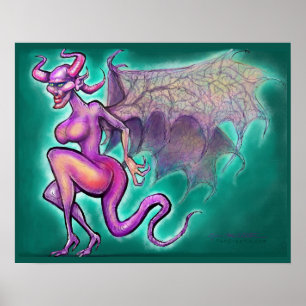 Donker gezicht poster