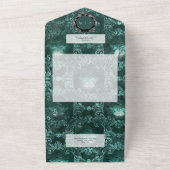 Donker Gotisch Blauwgroen & Zwart Moth Geen Diner All In One Uitnodiging (Buitenkant)