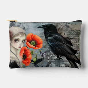 Donker Gotisch Meisje Bloemen Raven Abstract Etui