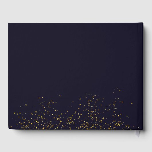 Donker Gotisch Roos Glitter Bruiloft Gastenboek (Achterkant)