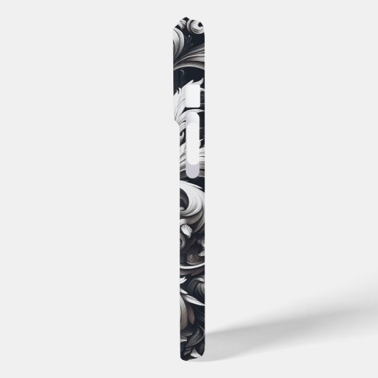 Donker gotisch vet sierbloemen patroon Case-Mate iPhone case (Achterkant / Links)