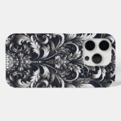 Donker gotisch vet sierbloemen patroon Case-Mate iPhone case (Achterkant (horizontaal))