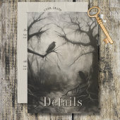 Donker Gotisch Zwart & Tan Raven Paar Details Informatiekaartje