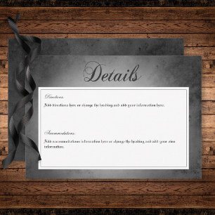 Donker Gotisch Zwart Waterverf Moth Details Informatiekaartje