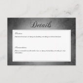 Donker Gotisch Zwart Waterverf Moth Details Informatiekaartje (Voorkant)