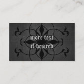 Donker Gotische bloem visitekaartjes te personalis (Achterkant)