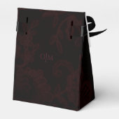 Donker Gotische Bloemen Bruiloft Dank u Favor Box Bedankdoosjes (Achterkant)