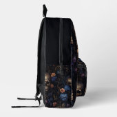 Donker Gotische Bloemen & Schedels Monogram Bedrukte Rugzak (Links)