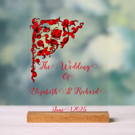 Donker Gotische bruiloft Acryl Bord