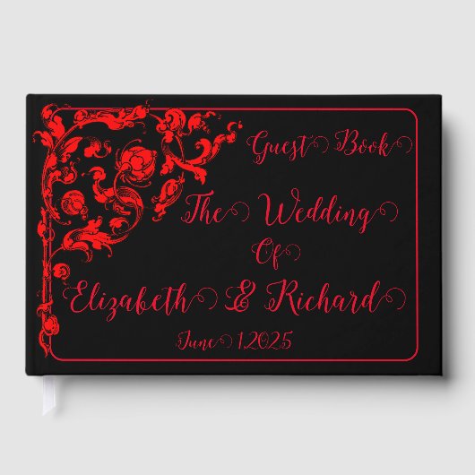 Donker Gotische bruiloft Gastenboek (Voorkant)