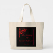 Donker Gotische bruiloft Grote Tote Bag (Achterkant)