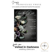 Donker Gotische Mysterieuze Gedempte Bloemen Blur  Save The Date