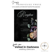 Donker Gotische Mysterieuze Gedempte Bloemen Recep Informatiekaartje