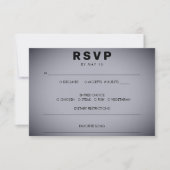 Donker Grijs Vignette Bruiloft RSVP Kaartje (Voorkant)