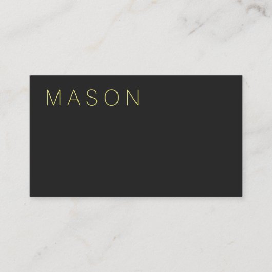 Donker grijs visitekaartje (Voorkant)
