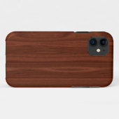 Donker Hout Case-Mate iPhone Case (Achterkant (horizontaal))