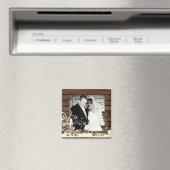 Donker Hout Foto Save the Date Magnet Magneet (Insitu (Vaatwasser))