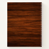 Donker Hout & Kant Rustiek Receptenboek Notitieboek (Achterkant)