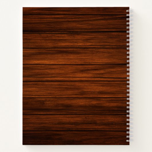 Donker Hout & Kant Rustiek Receptenboek Notitieboek (Achterkant)