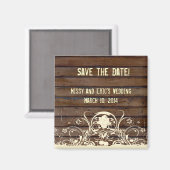 Donker Hout Sla de Datummagneet op Magneet (Voorkant / Achterkant)