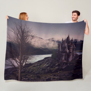 DONKER KASTEEL FLEECE DEKEN