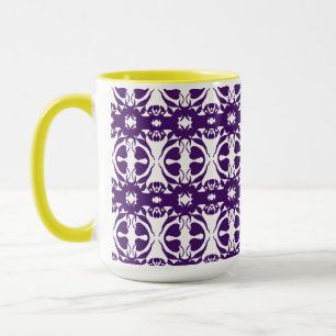 Donker Koningsblauw Patroon Koffie Theekop Munt Mok