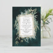Donker krans met rustiek groen kaart (Staand voorkant)