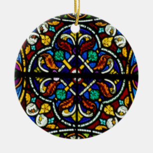 Donker kunstmatig gekleurd glas keramisch ornament