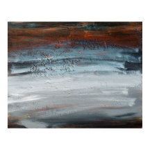 Donker Landschap Abstract Acryl op Canvas