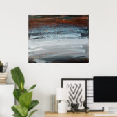 Donker Landschap Abstract Acryl op Canvas Poster (Thuiskantoor)