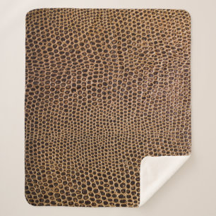 Donker leer: Elegante eenvoudige achtergrond Sherpa Deken