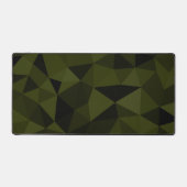 Donker leger groen zwart geometrisch mesh patroon bureaumat (Voorkant)