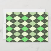 Donker & Lichtgroen Argyle Patroon Kaart (Achterkant)