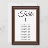 Donker Lijst Bruiloft Zitkaart Kaart (Voorkant)