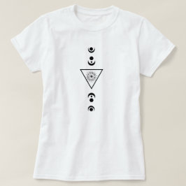 Donker Maan Star Zwart Zon Retro Magic T-shirt