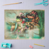 Donker Mad Hatter Decoupage papier (Craft)