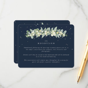 Donker marine Snowberry+Eucalyptus slinger Ontvang Informatiekaartje