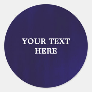 Donker Marineblauw Elegante Glans Elegant Ronde Sticker