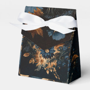 Donker marineblauw en goud rustieke glamour boho b bedankdoosjes