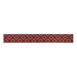 Donker Maroon Bloemen Naadloos Patroon Grosgrain Lint