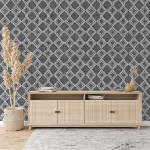 Donker Medium Licht Grijs Zwart Vierkantjes Art Pa Behang