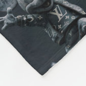 Donker Mickey Muis Patroon Gotisch Ontwerp Fleece Deken (Hoek)